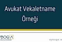 Avukat Vekaletname Örneği