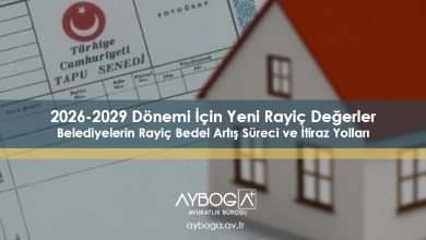 2026-2029 Dönemi İçin Yeni Rayiç Değerler: Belediyelerin Rayiç Bedel Artış Süreci ve İtiraz Yolları
